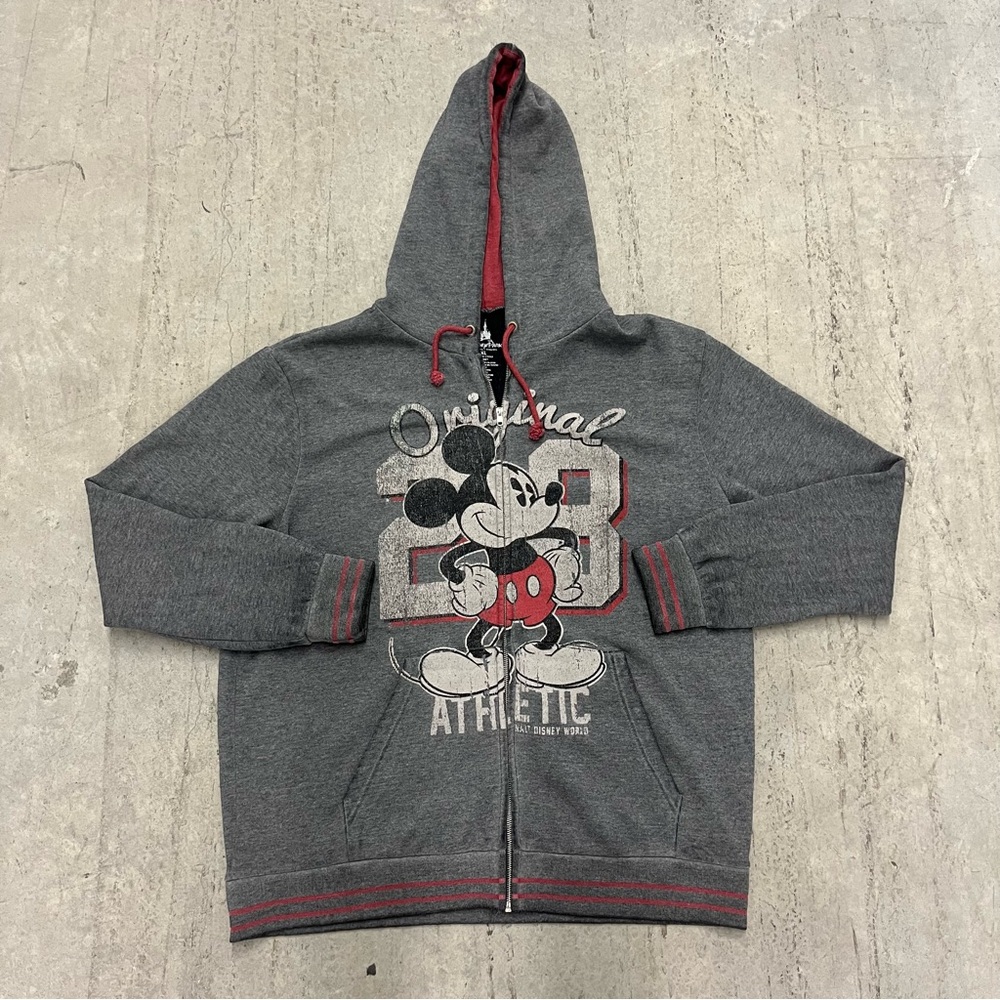Disney Parks Mickey Mouse 1928 Original Athletic Long Sleeve Full Zip XL Hoodie